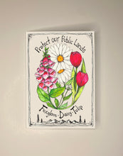Load image into Gallery viewer, Foxglove. Daisy. Tulip - Protect our Public Lands Greeting Card