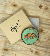 Load image into Gallery viewer, Poppy Bear 3.25-4 inch Wood Ornament