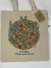 Load image into Gallery viewer, Poppies Recycled Cotton Canvas Tote