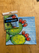 Load image into Gallery viewer, Prickly Pear   - Original Artwork- Hoo-rag Headband
