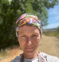 Load image into Gallery viewer, Tropical Flowers - Original Artwork- Hoo-rag Headband