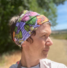 Load image into Gallery viewer, Tropical Flowers - Original Artwork- Hoo-rag Headband