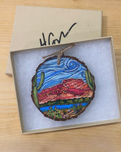 Load image into Gallery viewer, Red Mountain, Arizona 3.5-4 inch Wood Ornament
