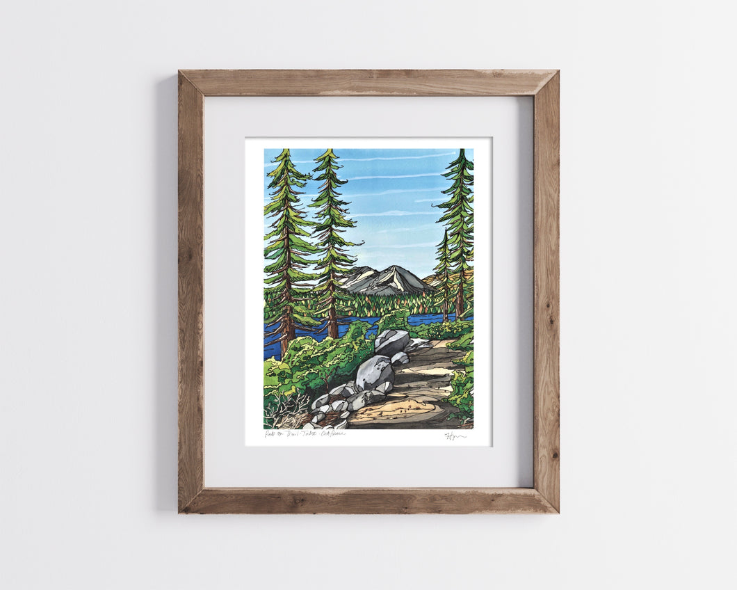 Rubicon Trail, Tahoe - Bordered Print- Archival Matte Paper- Hand Titled and Signed
