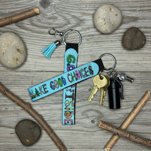 Load image into Gallery viewer, Neoprene Soft wristband Keychain.
