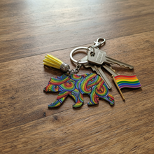 Load image into Gallery viewer, Rainbow Bear  Key Chain
