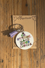 Load image into Gallery viewer, Round Slogan Pattern Keychain
