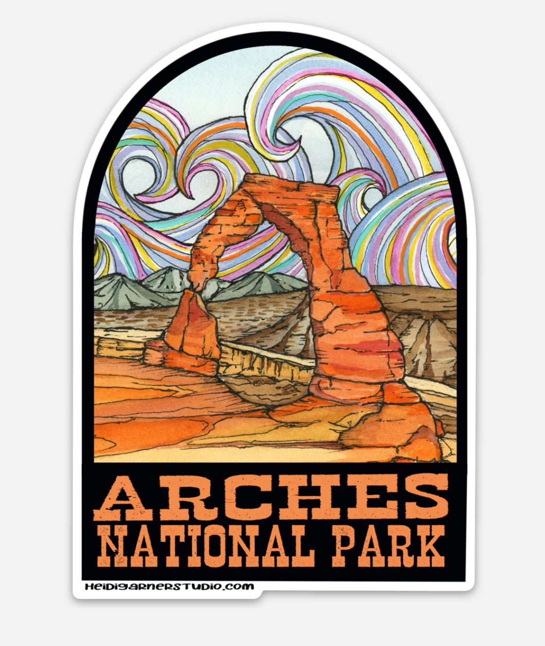Arches National Park Utah  3x4.25 inch sticker