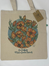Load image into Gallery viewer, Poppies Recycled Cotton Canvas Tote
