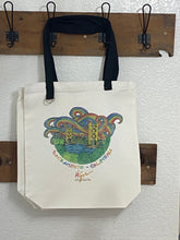 Load image into Gallery viewer, Tower Bridge Sacramento Rainbow Canvas tote with inner pocket
