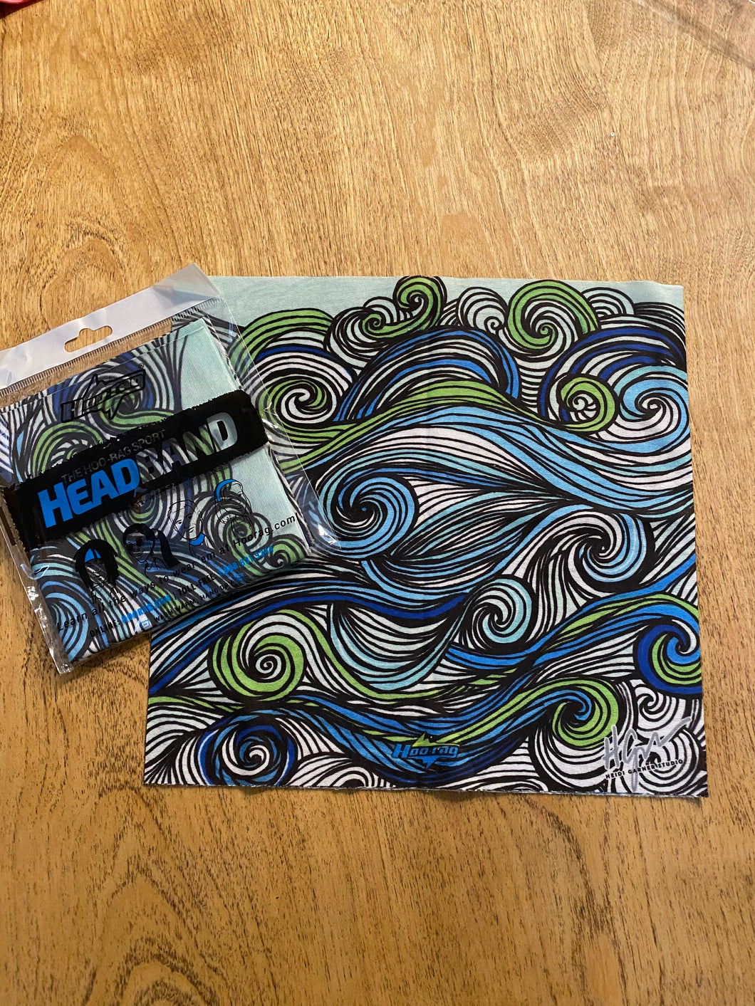 Wave - Original Artwork- Hoo-rag Headband
