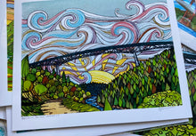 Load image into Gallery viewer, Foresthill Bridge- Bordered Print- Archival Matte Paper- Hand Titled and Signed
